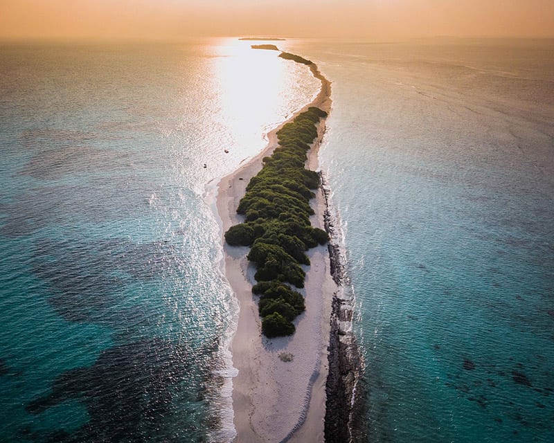 Dhigurah island in Alif Dhaal Atoll, Maldives