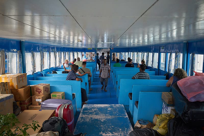 Local ferry operating between the Maldives islands