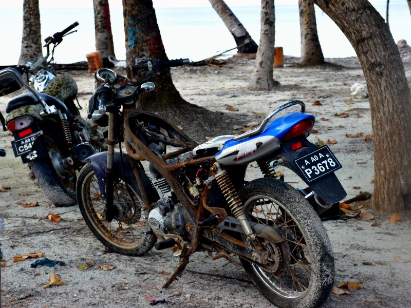 Mopeds are popular in Male and other bigger Maldivian islands