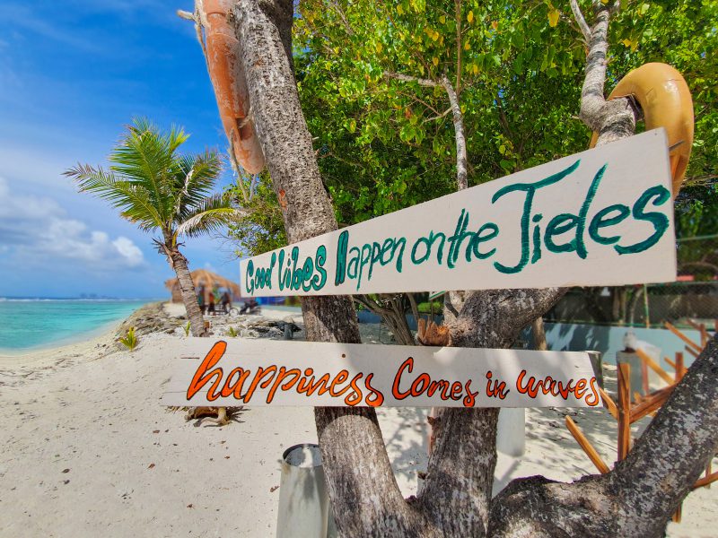The beach at Himmafushi, Maldives