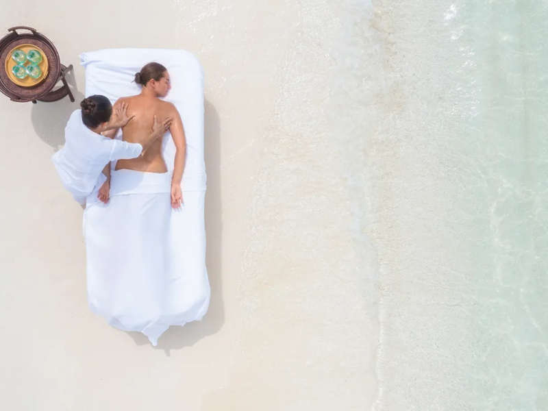 Beach spa at Naladhu Private Island Maldives
