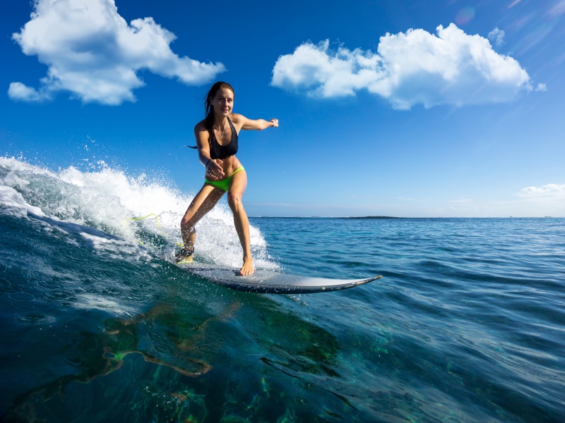 Surfing in Maldives