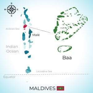 Baa Atoll, Maldives - Map