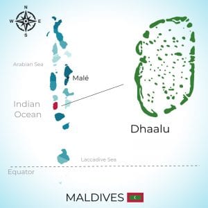 Dhaalu Atoll, Maldives - Map
