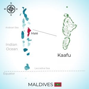 Kaafu Atoll, Maldives - Map