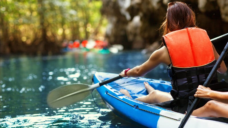 Canoeing at Addu Park - Maldives