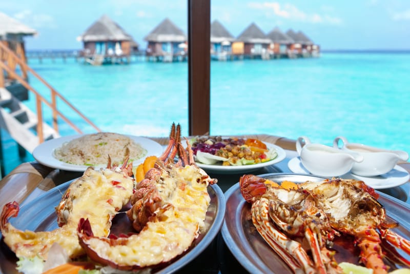 Lobster at a Maldivian Resort