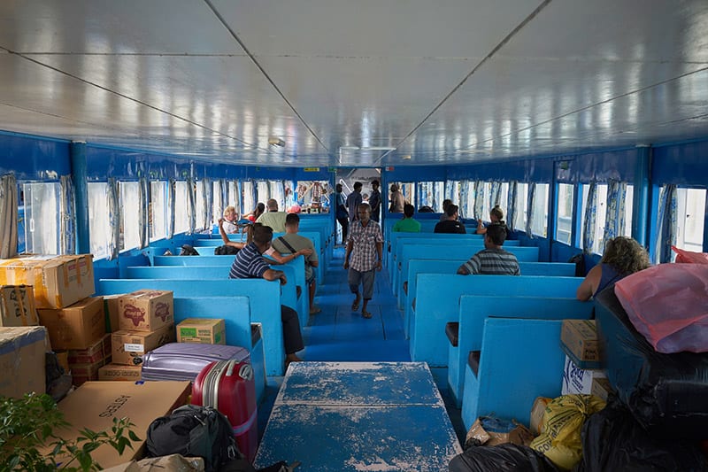 Local ferry operating between the Maldives islands