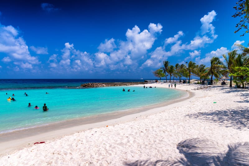 The only artificial beach in the Maldives - Malé