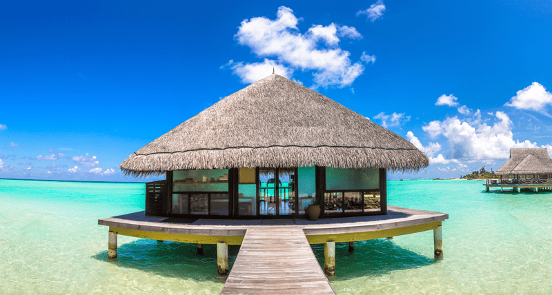 Water bungalow in a Maldivian resort