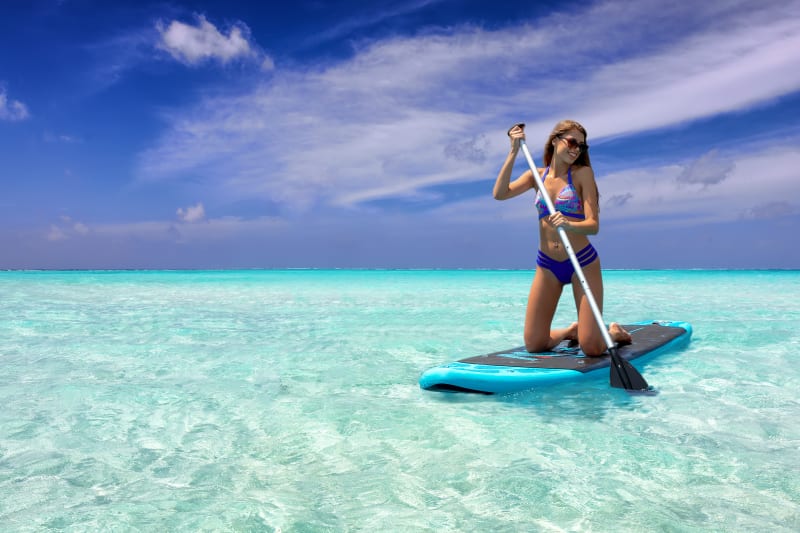 Paddleboarding - Activities to do on a safari boat in the Maldives