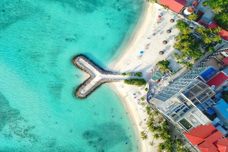 Bikini Beach in Maafushi, Maldives