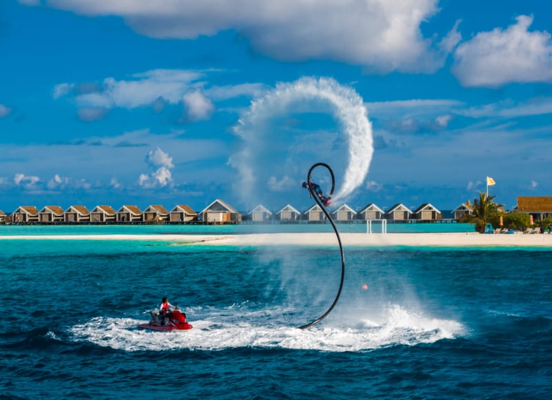 Flyboarding in the Maldives guarantees unlimited thrills