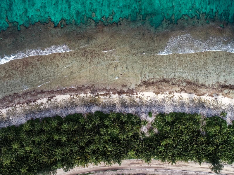 The astounding topography of Fuvahmulah island in the Maldives