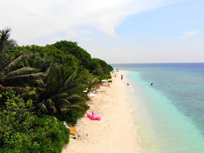 The sandy beach of Ukulhas