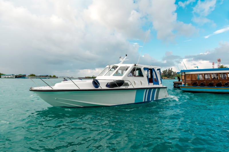 Transfer boats at Male Airport