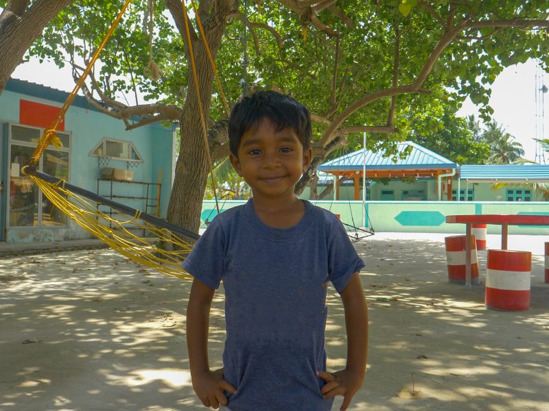 A local Maldivian boy smiling