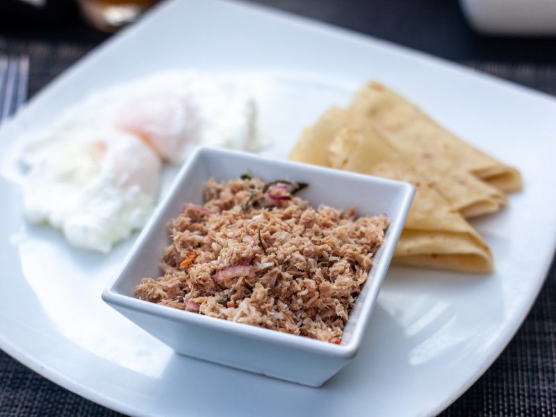 Mas huni - A typical breakfast dish in the Maldives