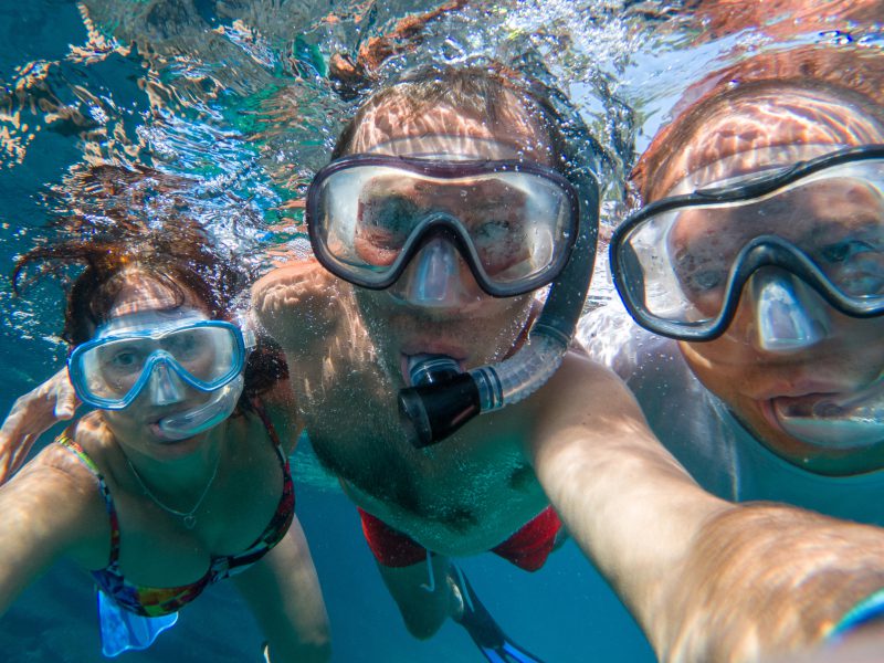 Water sports with friends in the Maldives