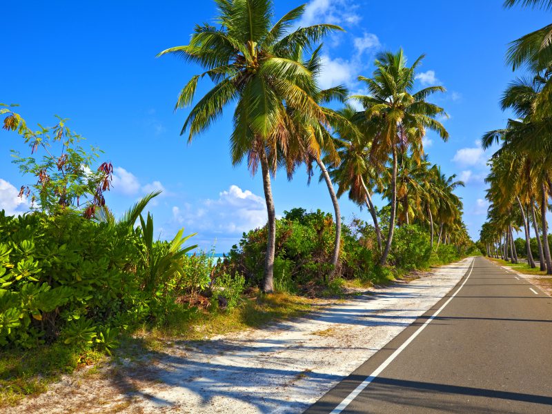 Connected by roads, Gan island