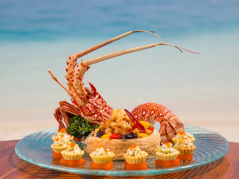 Gourmet dining in the Maldives