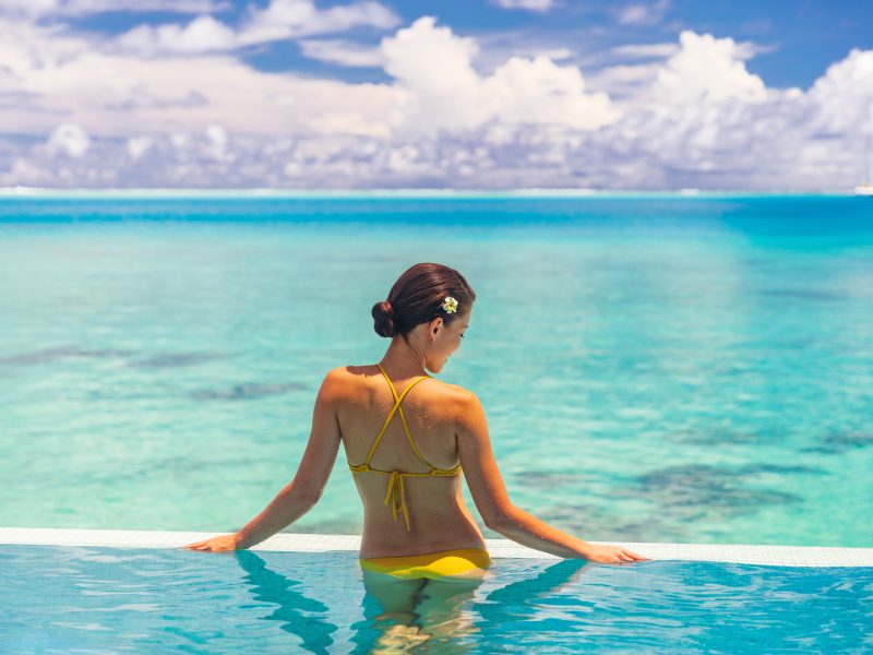 Seawater private pool in the Maldives