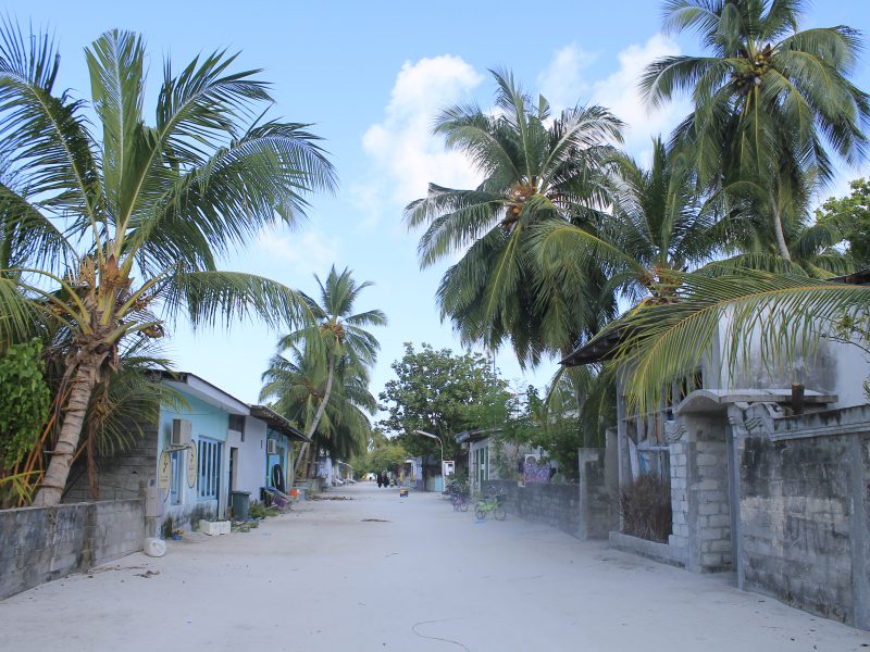 The streets of Rasdhoo, Maldives