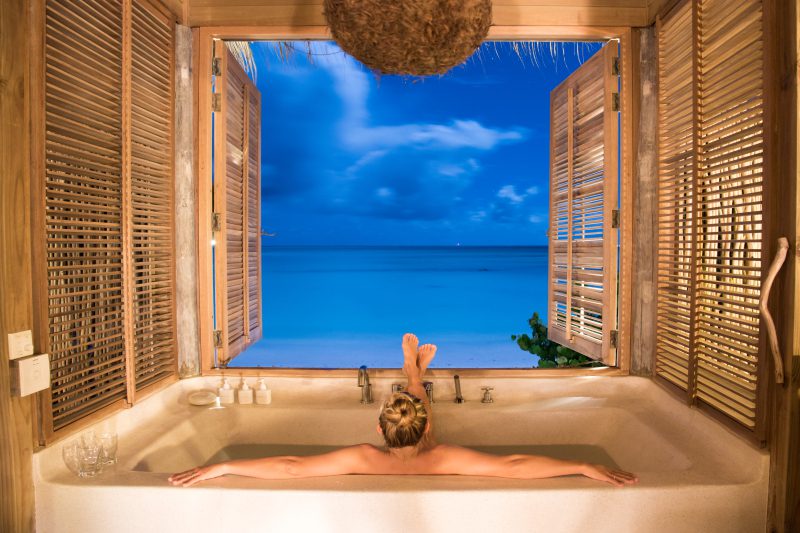 A spectacular bathroom in Maldives