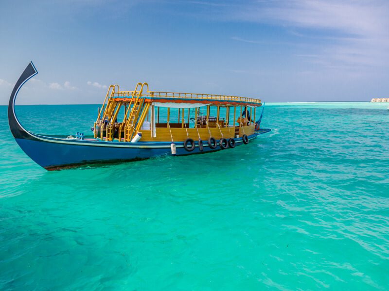 Dhoni boat in Maldives