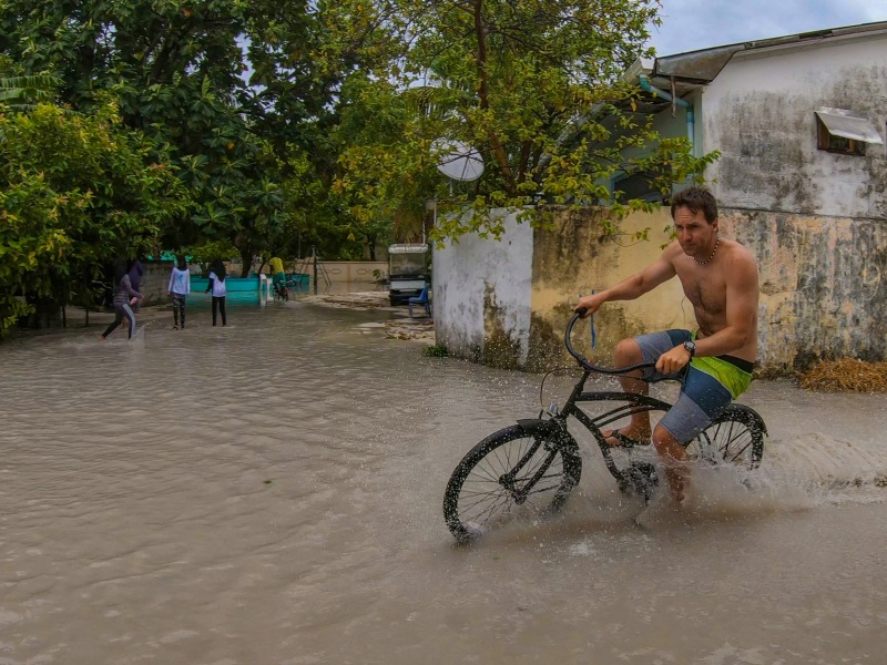 After rain in Maldives